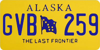AK license plate GVB259
