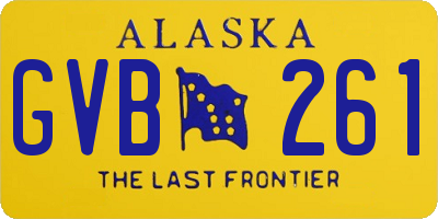 AK license plate GVB261