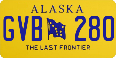 AK license plate GVB280