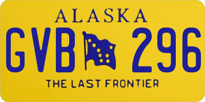 AK license plate GVB296