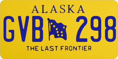 AK license plate GVB298