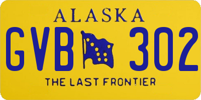 AK license plate GVB302