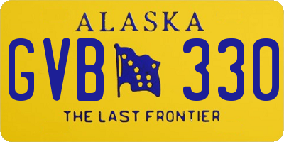 AK license plate GVB330