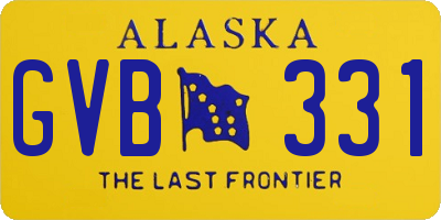 AK license plate GVB331