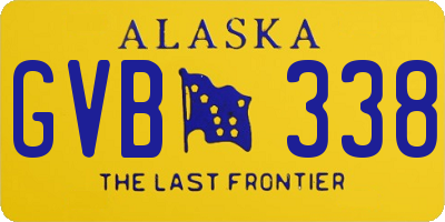 AK license plate GVB338