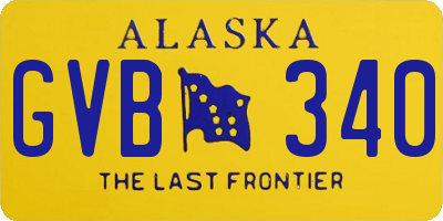 AK license plate GVB340