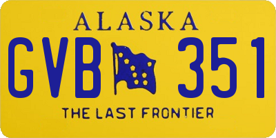 AK license plate GVB351