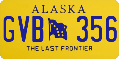 AK license plate GVB356