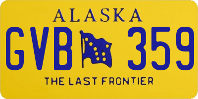 AK license plate GVB359