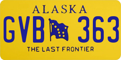 AK license plate GVB363