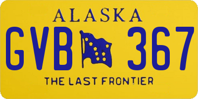 AK license plate GVB367