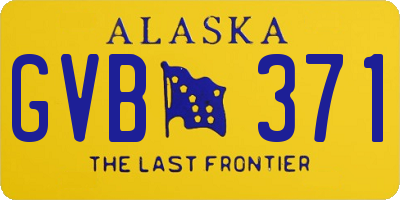AK license plate GVB371