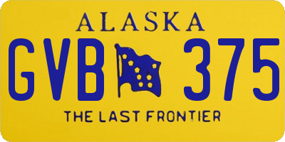 AK license plate GVB375