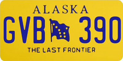 AK license plate GVB390