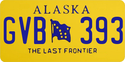 AK license plate GVB393