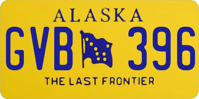 AK license plate GVB396