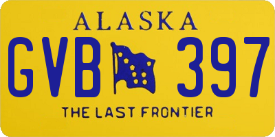 AK license plate GVB397