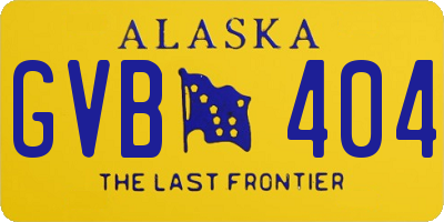 AK license plate GVB404