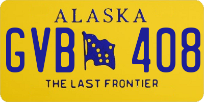 AK license plate GVB408