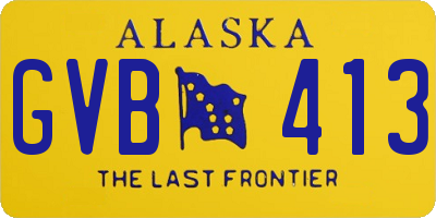 AK license plate GVB413