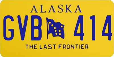 AK license plate GVB414