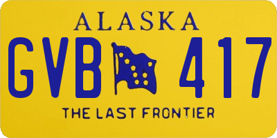 AK license plate GVB417