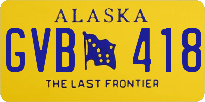 AK license plate GVB418