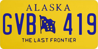 AK license plate GVB419