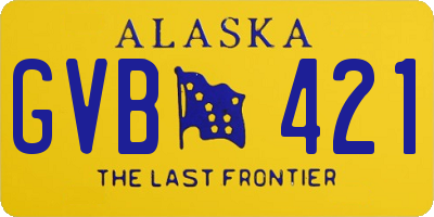 AK license plate GVB421
