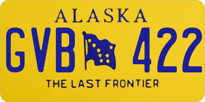 AK license plate GVB422