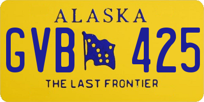 AK license plate GVB425
