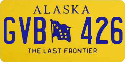 AK license plate GVB426