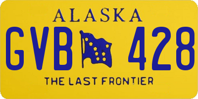 AK license plate GVB428
