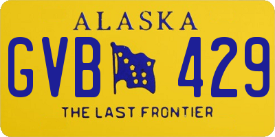 AK license plate GVB429