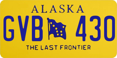 AK license plate GVB430