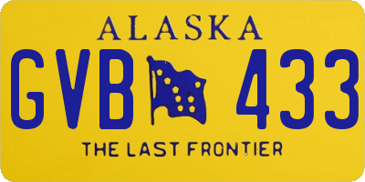 AK license plate GVB433