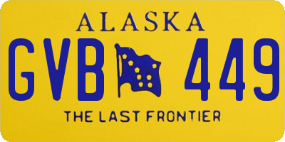 AK license plate GVB449