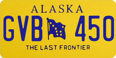 AK license plate GVB450
