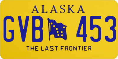 AK license plate GVB453