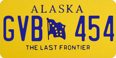 AK license plate GVB454