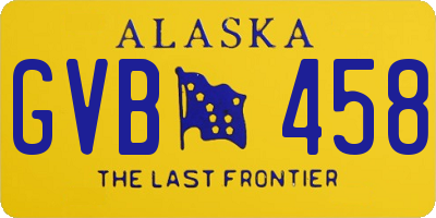 AK license plate GVB458