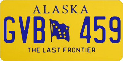 AK license plate GVB459