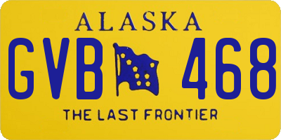 AK license plate GVB468
