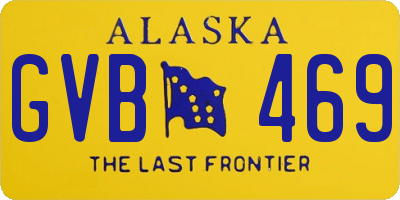AK license plate GVB469