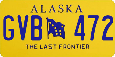 AK license plate GVB472