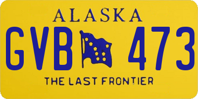 AK license plate GVB473