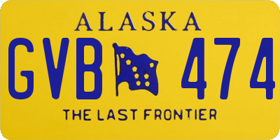 AK license plate GVB474