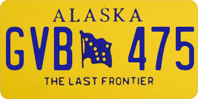 AK license plate GVB475