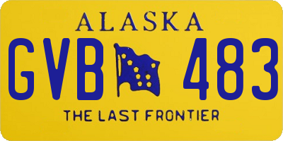 AK license plate GVB483