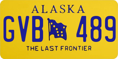 AK license plate GVB489